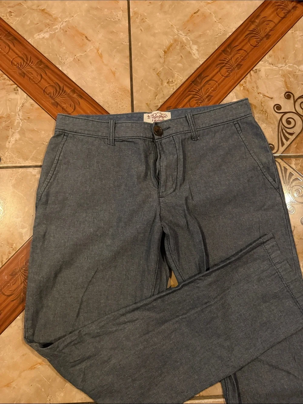 Men's Slim Chino Pants in Slate Gray